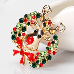 Diamond Pins Christmas Jewelry Christmas-Brooches Corsage Christmas-Gift Bell Boots Hat Tree Collar Snowman Gifts Sleigh Christmas-Decorations Xmas Adornments