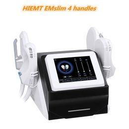 4 Handles HIEMT EMSlim HI-EMT EMS Muscle Build Slimming Fat Burning Body Shape Machine 2 Years Warranty 7 Tesla CE Approval