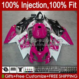 Injection Body For Aprilia RS4 RS-125 RSV RS 125 RR 125RR 06-11 34No.40 RSV-125 RSV125 RS125 Rose pink R 06 07 08 09 10 11 RSV125RR 2006 2007 2008 2009 2010 2011 Fairings