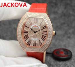 Super business switzerland highend womens watches 40MM luxury fashion genuine leather japan quartz movement full diamonds wristwatch reloj de lujo