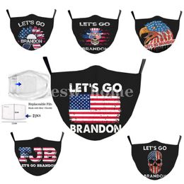 Let's Go Brandon Designer Masks Foldable Outdoors Party Face Respirator Adult Child Biden USA Mouth Mask