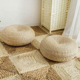 Cushion/Decorative Pillow Round Room Floor Straw Mat Handmade Woven Yoga Seat Cushion Dining Tatami Pad
