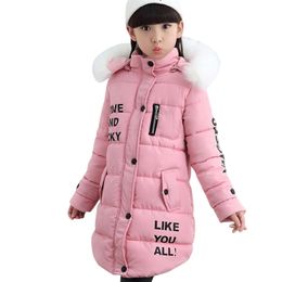 Winter Baby Down Coat Child Outerwear Overcoat Girls Parkas Teenager Windbreaker Jackets Kids Clothes 6 8 10 12 14 211027