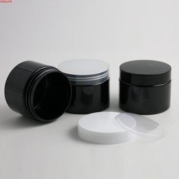 20 x 150g 5oz Black Plastic Jar With Lid Cosmetic jars Empty Containers Sample Cream Jars Packaginghigh qualtit