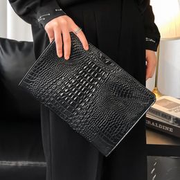 20PCS DHL Ipad clutch case bag crocodile grain casual envelope bags document package