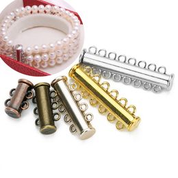 Strong Magnetic Clasps Crimp End Caps Slider Clasp Buckles Tubes For Necklace Bracelet Chain Buckle Hook