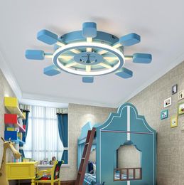 Children's Ceiling Lamp Modern Nordic Personality Creative Boat Rudder Bedroom Room Fashion Study Lights