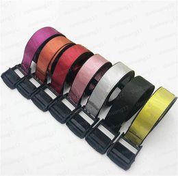 Hip-hop Fashion Series Embroidered Canvas Belts For Men And Women Black Automatic Lock Buckle Designer Luxury Belt With Packaging