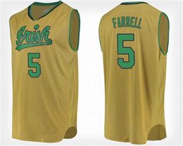 35 Bonzie Colson 5 Matt Farrell Notre Dame Fighting Irish College Basketball Jersey Embroidery Stitched Customise any number and name