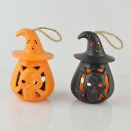 Decoration for Home Horror Props Kids Toy LED Halloween Pumpkin Ghost Lantern Lamp DIY Hanging Scary Candle Light ZWL648