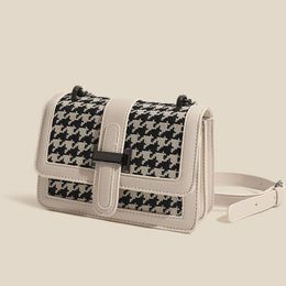 Crossbody Bags For Women Evening gift Bags shoulder bag medium size formal texture houndstooth Foreign style7527322