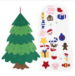 Kids DIY Felt Christmas Tree New Year Gifts Party Ornaments Santa Claus Xmas Trees 6 Designs Optional BT1160