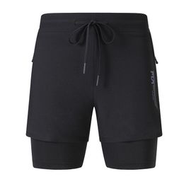 Summer Double Sports Men's Shorts Outdoor Running Fitness Basketball Mountain Climbing Woven Casual Brave Person Gym Clothing