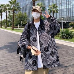 flower face UK - Men's Jackets Spring And Autumn Double-faced Cashew Flower Jacket Loose Clothes Korean Style Top Trendy Brand Handsome