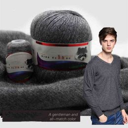 1PC 50+20g/Set Mink Yarn Wholesale Cashmere Wool Worsted Yarn For Crochet Worsted Wool Hand Knitting Eco-Dyed Yarn For Knitting Y211129