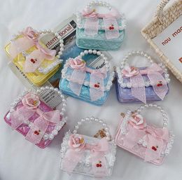 Children's Mini Handbag Tote 2021 Cute Princess Bow Crossbody Bags for Kids Small Coin Pouch Baby Girl Party Purse