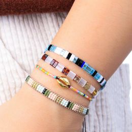 Charm Bracelets KELITCH Women Bohemia MIYUKI Pearl Beads Adjustable Ethnic Jewellery Gift Anime