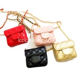 Kids Handbags Chain Mini Messenger Bag Children Girl Fashion Purses Clutch Lingge Korean Change Money Bag Wholesale