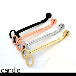 Stripless candle scissors gold plated stainless steel candles clipper accessories tools