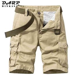 Summer Khaki Military Cargo Shorts Men Casual Loose Men Short Brand Clothing Jogger Cargo Shorts Men 210720