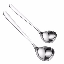 Spoons Stainless Steel Thickening Soup Spoon Creative Long Handle El Pot Ladle Home Kitchen Essential Tools Utensils