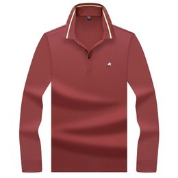 New Arrivals Men Polo Shirt Mens Long Sleeve Solid Polo Shirts MenCasual Brand Business men's Tee Tops 8933 210401