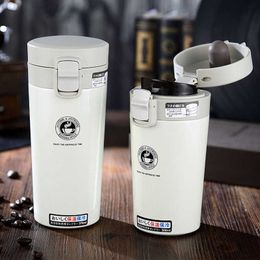 380ml Steel Car Thermos Coffee Mug Travel Cup Double Wall Vacuum Flask Water Bottle Thermal 210615