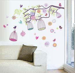 DIY Colorful bird cage Bohemia ZOO For Kids Baby Room Wall Sticker Paper Decor Decal 210420