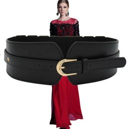 Belts Fashion For Women Ladies Girls Solid Colour Retro Elegant Party Wide Faux Leather Buckle Stretch Elastic Belt