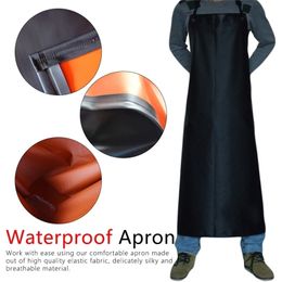 Industrial Heavy Duty Waterproof PVC Coated Apron Kitchen Fishing Butcher household products 210629