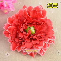 Decorative Flowers & Wreaths Silk High Simulation Peony Head Artificial Flower DIY Wedding Decoration Background Home Wall Rose