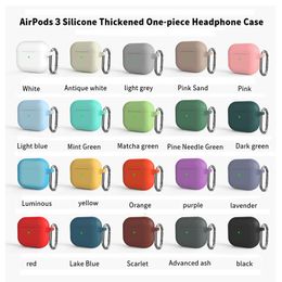 Earphone Cover For Airpods 3 Multi Colours Soft TPU Air Pods Protector Case with Clasp Retail Box Packaging