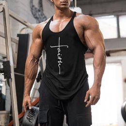 Men's T-Shirts ank Top Men Fitness Clothing Mens Bodybuilding Tanks Tops Summer for Male Sleeveless Vest Shirts Plus