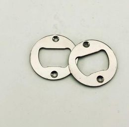 Stainless Steel Bottle Opener Part With Countersunk Holes Round Custom Shaped Metal Strong Polished Insert ZWL453