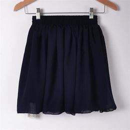 Skirts Dropship European And American Women's High-waist Double-layer Chiffon Short Skirt Fluffy Pleated Women Summer