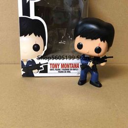 POP Scarface Tony Montana With Box Vinyl Action Figures Collection Model Toys X0503