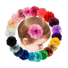 3.1" 22 Colors Classic Satin Rose Rosette Fabric Flower Flat Back Or With Clip For Boutique hair acessories Wedding Accessories