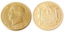 ITALIAN STATES, KINGDOM OF NAPOLEON, Craft Napoleon I, 40 Lire, 1808-1814-M 7pcs for chose Gold Plated Copy Coin home decoration accessories