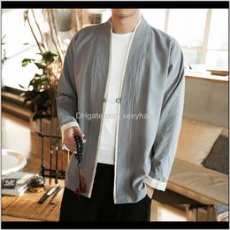 Ethnic Apparel Drop Delivery 2021 Traditional Clothing Male Chinese Bomber Jacket For Men Wushu Outfit Winter Coat Ta280 S37Q# Enox5