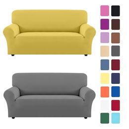 22 solid Colours funda sofa elastica 1 2 3 4 seater Sofa chaise cover lounge 211116