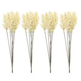 Decorative Flowers & Wreaths 24Pcs DIY Delicate Simulation Wheat Ear Adornment Wedding Decor Fake Flower Corn Arrangement