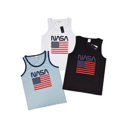 Men's black white blue surf tank JAMSURF Europe beach gym fitness youth singlet USA flag print homme street jersey workout vest 210408