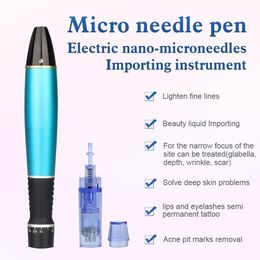High Quality Micro Needle Derma Pen Rechargeable Electric Nano Cartridges Microneedling Skin Care Tool