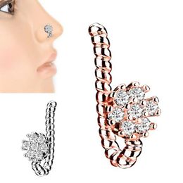 Other Zircon Fake Nose Ring Clip Bone Puncture Jewellery Body Piercing