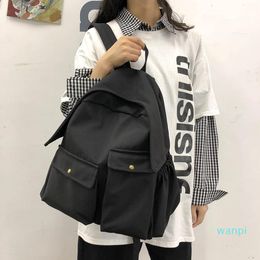 Designer-Backpack LENLEI Large Capacity School Bag For Teenage Girls Waterproof Nylon Women Solid Color Book Travel Bags