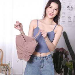 Camisoles & Tanks Careful Machine Suspender Vest Wrapped Chest Beautiful Back Bottoming Breathable Outer Wear Vitality Girl Underwear Tube T