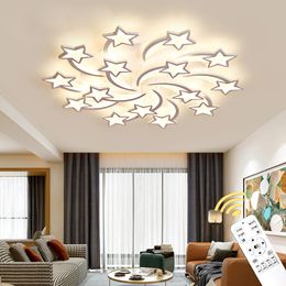 Modern Led Chandelier Lighting Ceiling Chandeliers For Living Room Bedroom With Remote Control Indoor Pendant Lamps