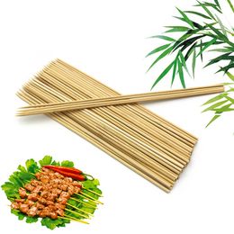 25cm/9.8inch 90pcs/Lot Bamboo BBQ Skewer Food Meat BBQ Tools Barbecue Skewers Shish Kebab Party Disposable Long Sticks Catering Grill Camping JY0452