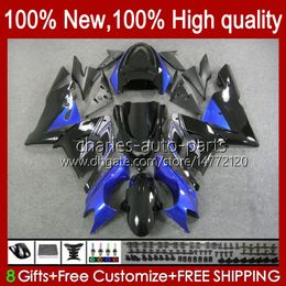 Motorcycle Fairings For KAWASAKI NINJA ZX1000 ZX 1000 CC ZX 10 R ZX-10R 04-05 Bodywork 9No.39 ZX1000C ZX10R 04 05 ZX1000CC 1000CC ZX 10R 2004 2005 Bodys kit blue glossy