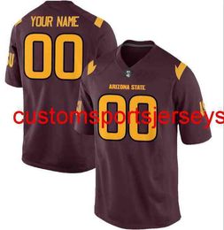 Stitched 2020 Men's Women Youth Custom Arizona State Sun Devils Maroon NCAA Football Jersey Custom any name number XS-5XL 6XL